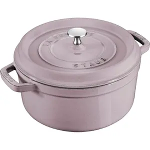 Staub Round Cast Iron Pot La Cocotte 3.8 ltr Cherry Blossom
