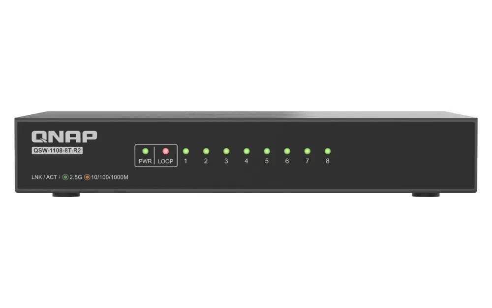 Неуправляемый сетевой коммутатор QNAP QSW-1108-8T-R2 Photo 4