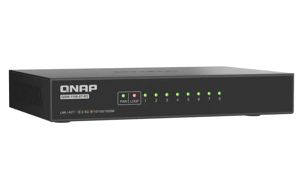 Неуправляемый сетевой коммутатор QNAP QSW-1108-8T-R2 Photo 8