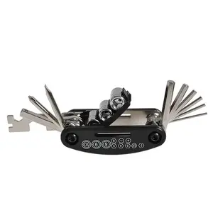 Bike multitool Rockbros GJ1601 — 16 functions, black compact cycling tool