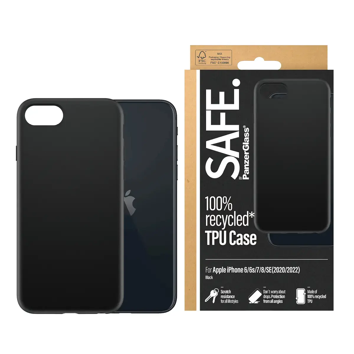 TPU maciņš PanzerGlass SAFE. by ® iPhone 8 7 6s 6 SE 2020 Photo 2