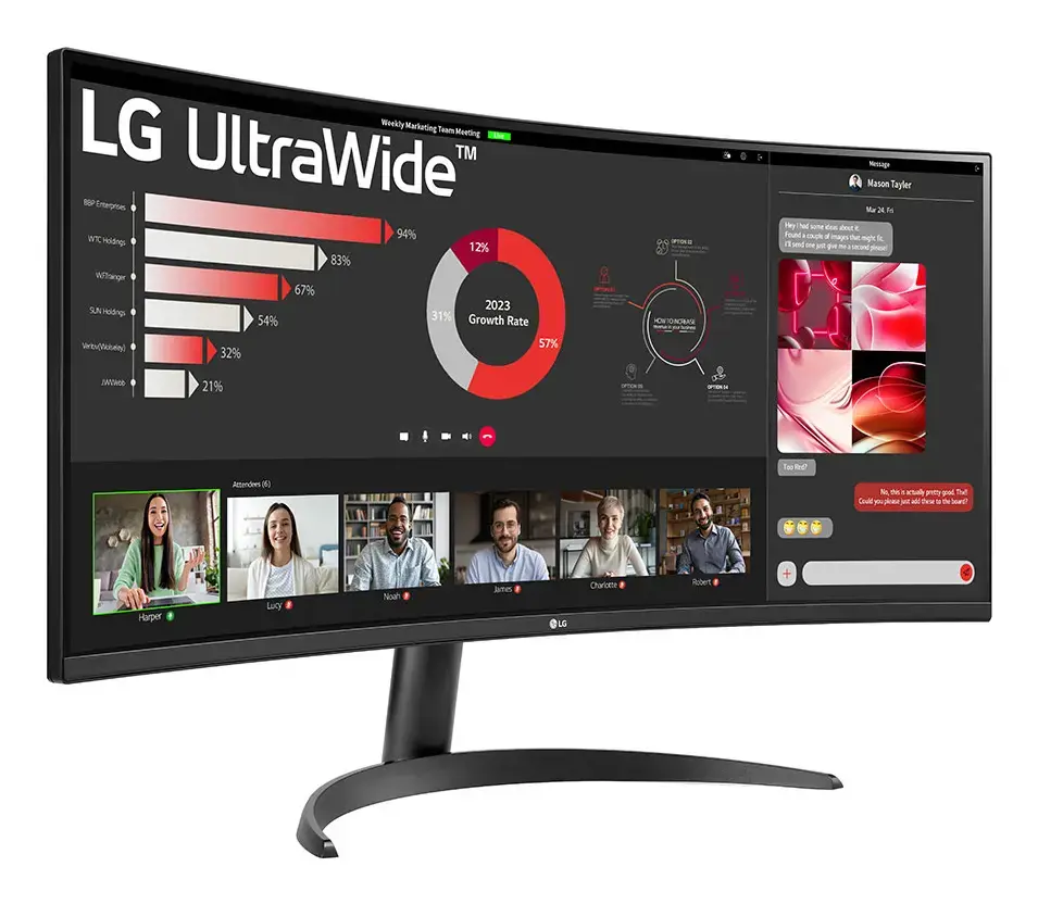 Datora monitors LG 34WR50QK-B Photo 4