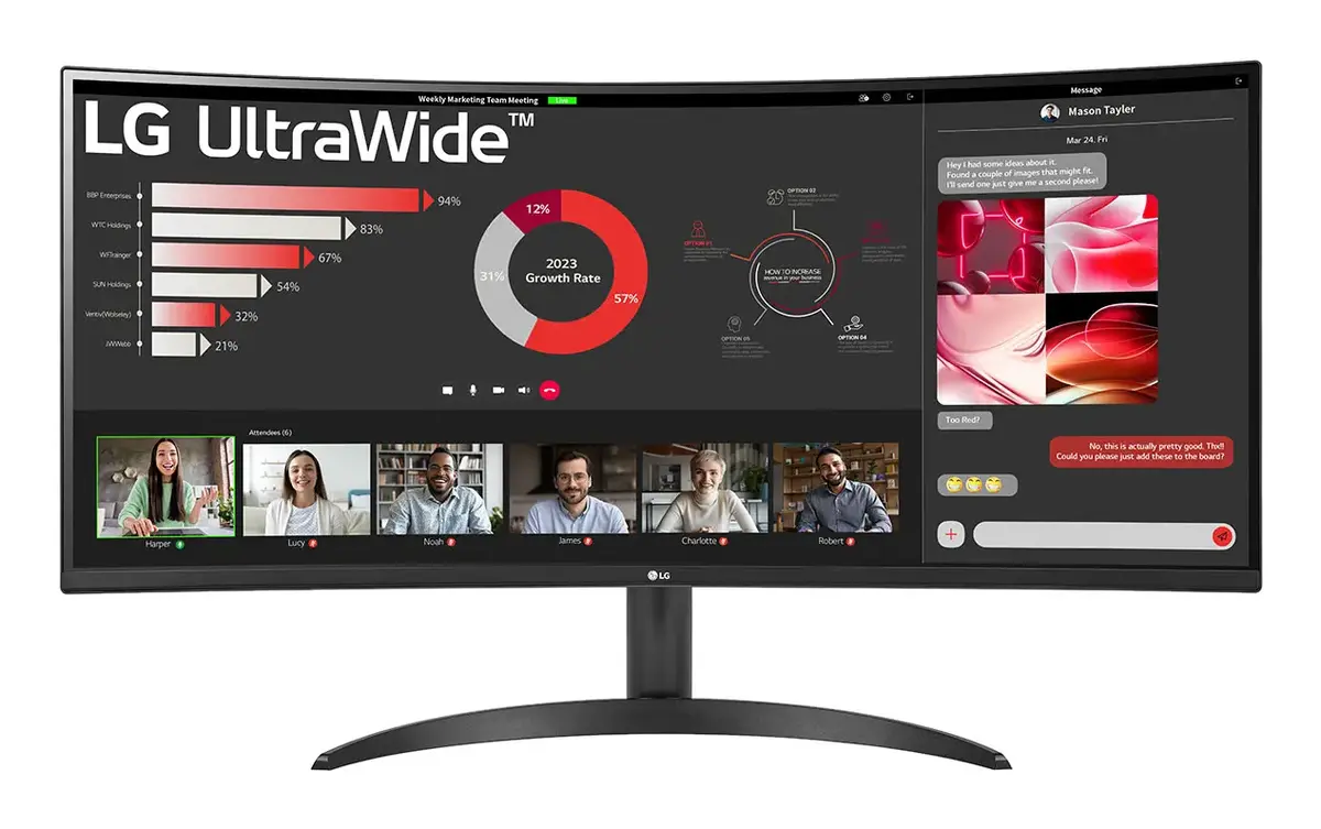 Datora monitors LG 34WR50QK-B Photo 5