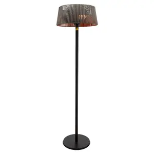 Electric Patio Heater TARGUS TunaBone TB1821SH-01, 2100 W, double halogen lamps, black