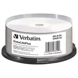 BD-R Verbatim DataLifePlus 50 GB 25 pcs 6x Write Speed