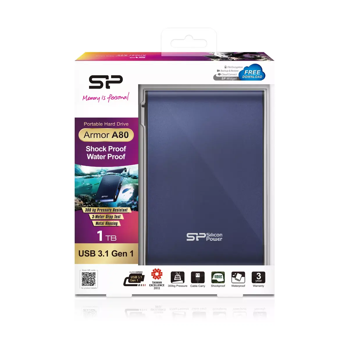 External Hard Drive Silicon Power 1TB Armor A80 Photo 5