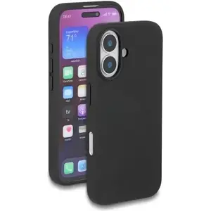 Protective Soft-Touch Silicone Case DELOCK for iPhone 16 — Black