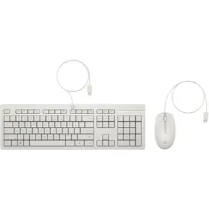 Проводная клавиатура и мышь HP 225 Cashmere White USB