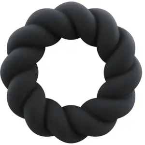 Силиконовое мастурбатор-кольцо rocks off TWIST BLACK — компактное кольцо для стимуляции скольжением