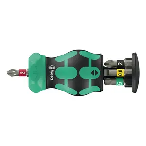 Screwdriver Bit Holder Wera Kraftform Kompakt Stubby magazine RA 2 6 pcs