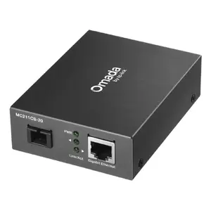 Медиаконвертер TP-Link Omada MC211CS-20 1000 Мбит/с одноволоконный SC/UPC, 20 км, 1xRJ45, чёрный