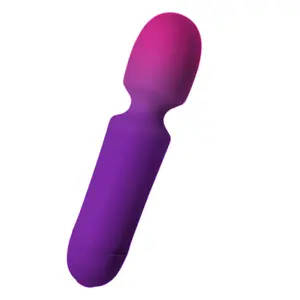 Wand Vibrator rocks off Glo Girl Mini — compact rechargeable personal massager, purple