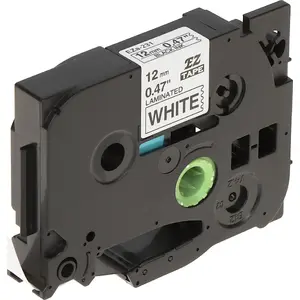 Label tape Brother TZE-231 12 mm for label printers, laminated thermal transfer tape, black on white
