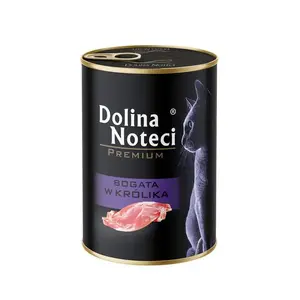 Wet cat food dolina noteci Premium Rich in rabbit 400 g — complete wet food for adult cats, single-protein