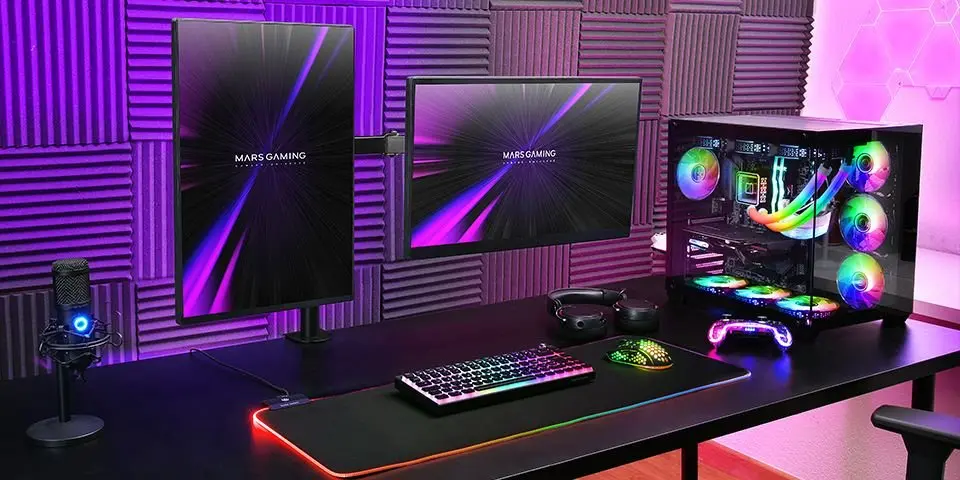 Dual Monitor Mount Mars Gaming MARM2 Photo 5