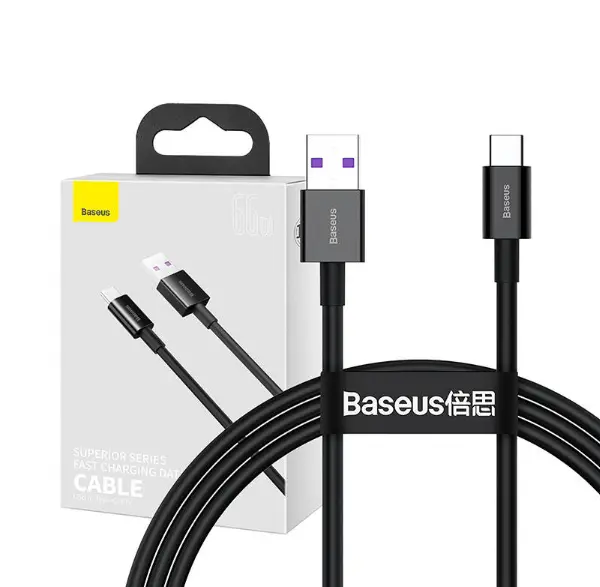 USB Cable Baseus CABLE USB TO USB-C 1M BLACK CATYS-01 Photo 3