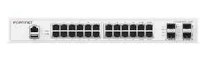 Fortinet FS-124F pārvaldāms L2 Gigabit Ethernet komutators ar 24 portiem, 128 Gbit/s komutācijas jaudu un statīva montāžu