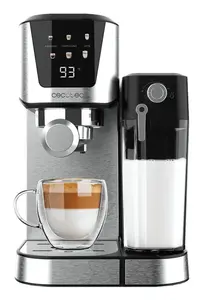 Кофеварка CECOTEC Power Espresso 20 Cream, полуавтоматическая эспрессо-машина, 1350 Вт, 1 л, черный/нержавеющая сталь