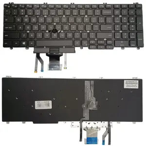 Laptop keyboard Dell Latitude 5500 with backlight and TrackPoint, replacement for Latitude 5500