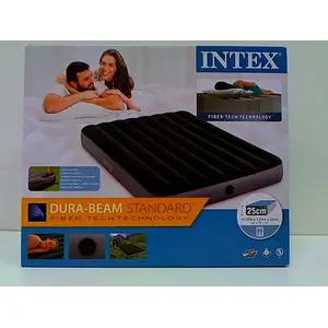 Intex Надувной матрас с флокированным покрытием 137×91×25 см — полноразмерный