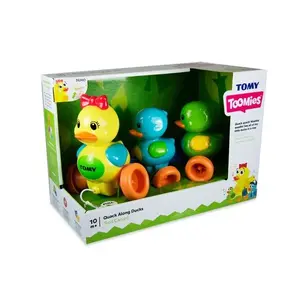 Rotaļlieta pīlēni vilkšanai TOMY TOOMIES Cheerful Trotting Ducklings E4613, bez baterijām, mazuļiem