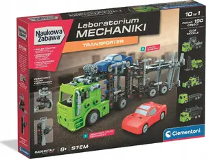 Izglītojošs mehānikas komplekts Clementoni Laboratory of Mechanics Transporter 50249 — praktisks konstruktoru komplekts