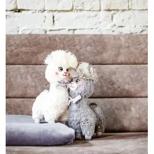 Soft toy InnoGio alpaca plush 30 cm, grey