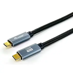 USB C to C cable EQUIP 3.0 m — USB 3.2 Gen 2 (10 Gbps), PD100W, 4K/60Hz, black
