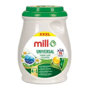 Капсулы для стирки MADONIS MILL PROFESSIONAL 3-камерные для цветного белья, 70 шт., пластиковая коробка