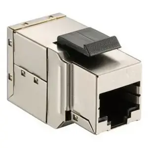 Экранированный соединитель Cat6 Keystone Inline 8 шт, EQUIP — плоская конструкция, RJ-45, 17×35,5×24,4 мм, серебристый