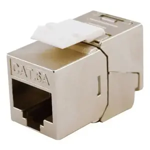 Экранированный Slim Keystone Jack Cat.6A, EQUIP 767223, без инструмента, RJ-45, плоский, серебристый, 8 шт.