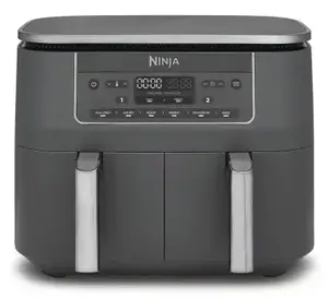 Аэрофритюрница Ninja DZ300EU Dual Zone с емкостью 7.6 л, мощностью 2470 Вт, сенсорным управлением и серым цветом