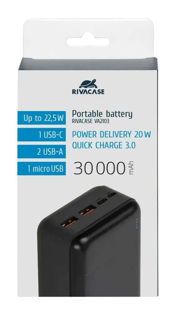 Rivacase VA2103 Portable Power Bank 30000 mAh Photo 17