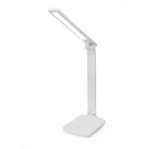 Desk LED lamp Fellowes Remus 5W dimmable with touch control and USB port, white