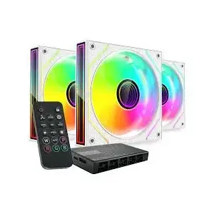 Computer case fan kit Mars Gaming MF3DPROKITW 120mm ARGB with remote control