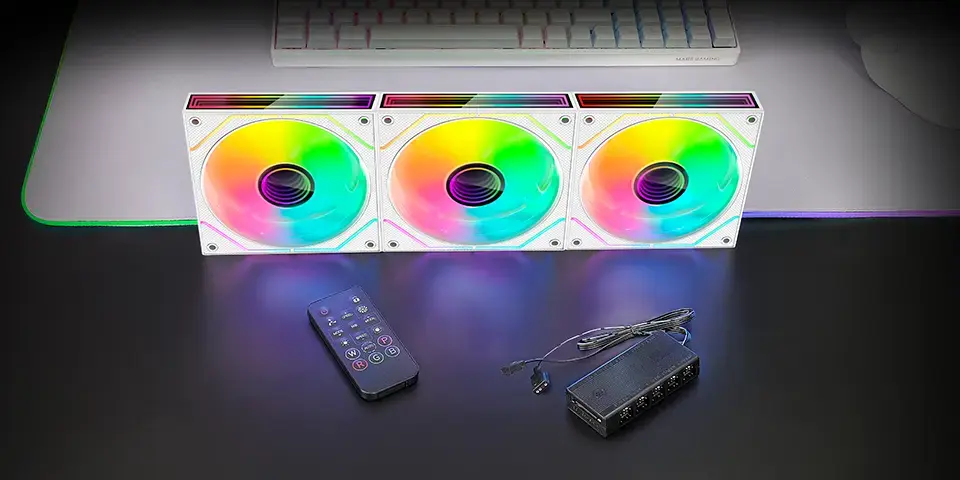 Mars Gaming MF3DPROKITW 120mm ARGB fan kit Photo 4