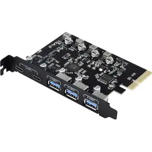USB controller card Renkforce RF-6613196 — 3x USB 3.2 Gen 2 Type-A + 2x USB-C ports