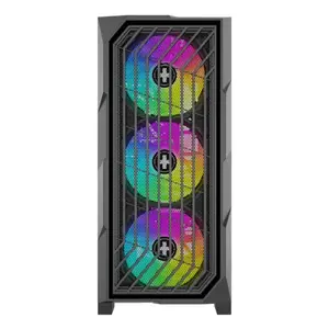 PC Midi Tower case XILENCE Performance A+ BREEZE II — black, tempered glass, supports ATX/Micro‑ATX/Mini‑ITX, 3x140mm front, 1x120mm rear