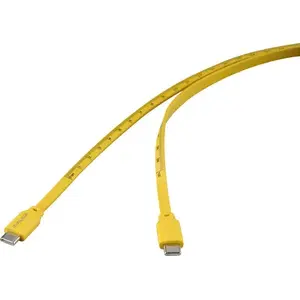 USB cable Renkforce RF-6721074 USB 2.0 USB-C yellow, data and charging cable