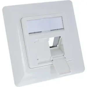 InLine 76202U Virsapuspes montāžas kontaktligzda ar 2x RJ-45 Keystone Snap-In pieslēgvietām balta RAL9010
