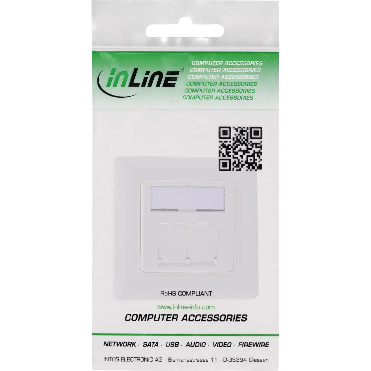 InLine 76202U kontaktligzda ar 2x RJ-45 portiem Photo 3