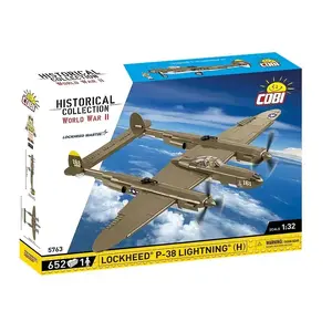 Cobi Building Blocks Lockheed P-38H Lightning set 5763 — scale model kit, collectible aircraft model