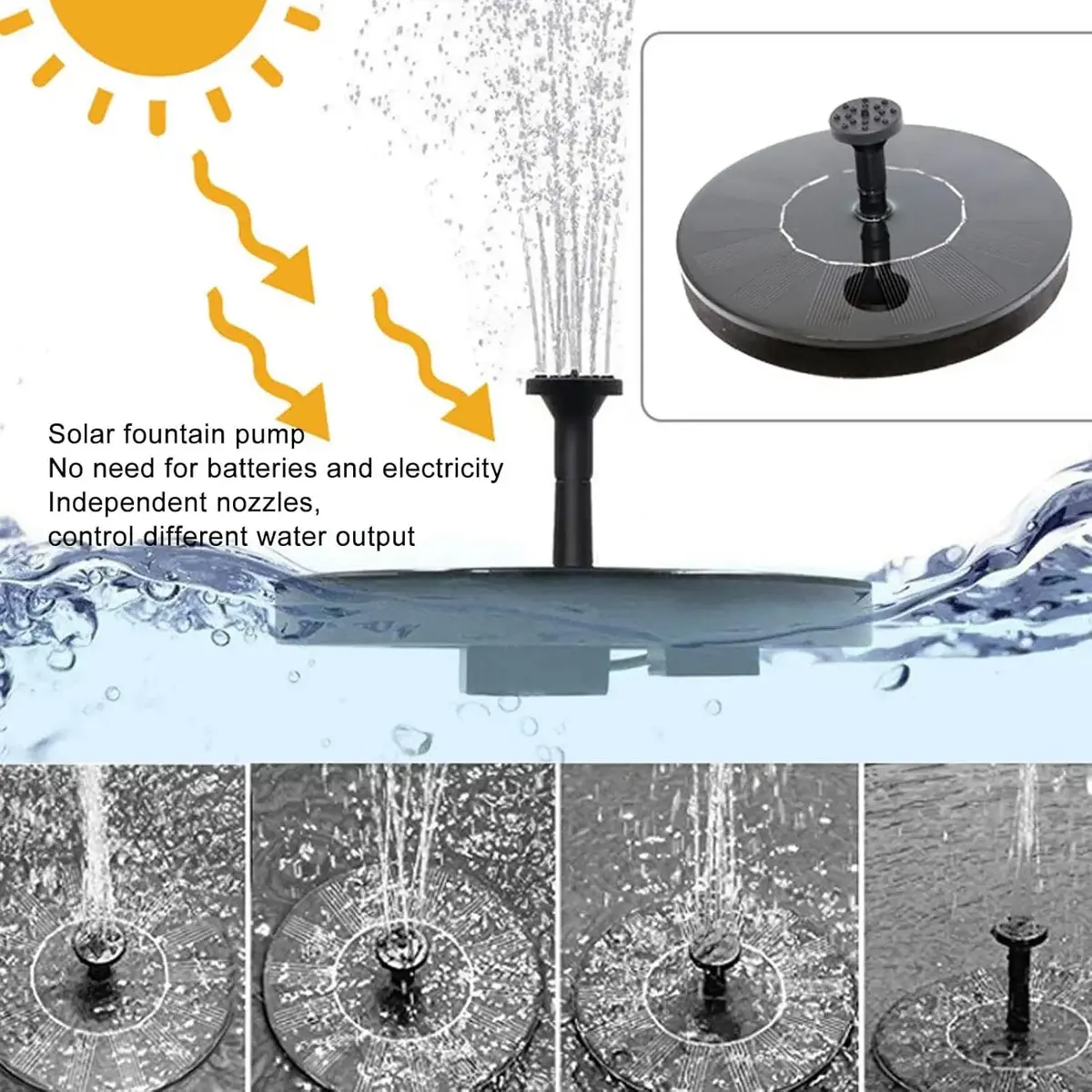Floating Solar Garden Fountain CP CPSGFFF Photo 5