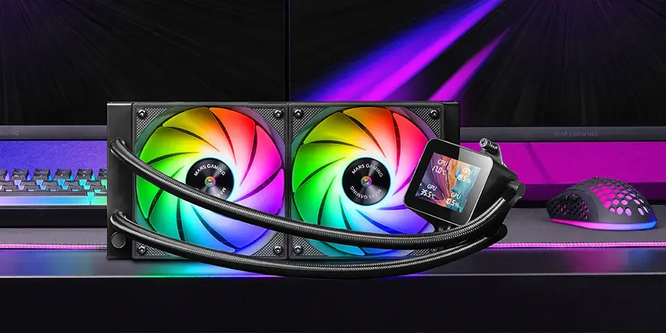 Šķidruma dzesētājs mars gaming MLVISION240 360º LCD Photo 5