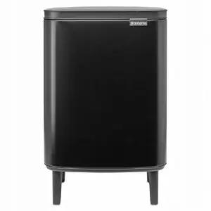 Atkritumu tvertne BRABANTIA 12 L matēti melna (modelis 22 72 26) ar pedāli