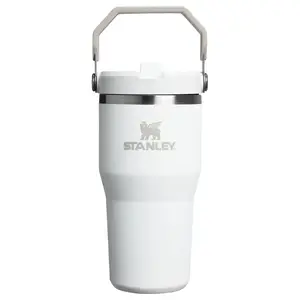 Термокружка STANLEY The IceFlow Flip Straw 2.0 Tumbler 0.6 л — белая, с откидной трубочкой