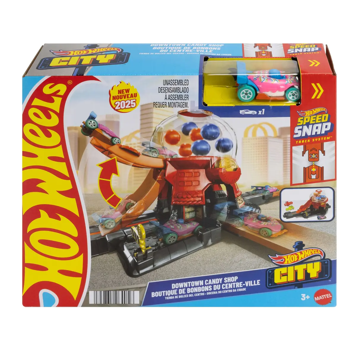 Transporta un trases komplekts Mattel Hot Wheels City Downtown Candy Shop Photo 6