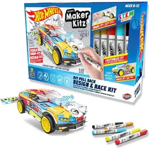 Toy car set hot wheels 8855377 with markers — Hot Wheels cars and color markers