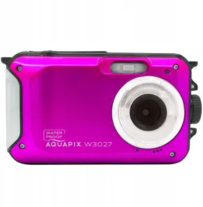 Kompakts ūdensizturīgs fotoaparāts EASYPIX Aquapix W3027 Wave Pink — 12 MP, lietošanai zem ūdens un uz virsmas