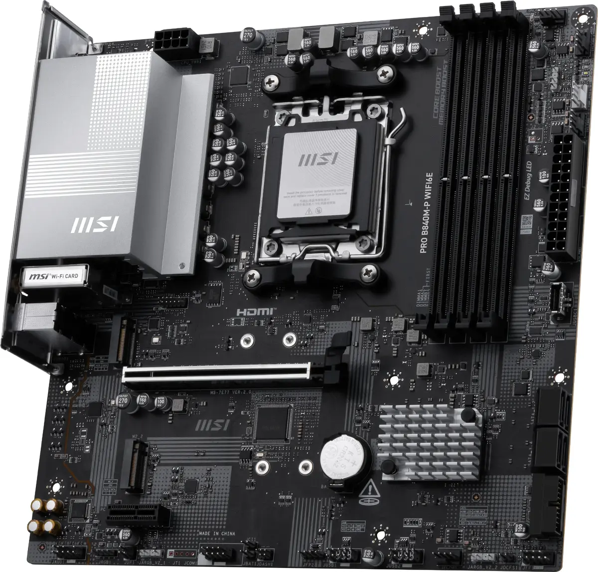 MSI PRO B840M-P WIFI6E micro ATX mātesplate Photo 3